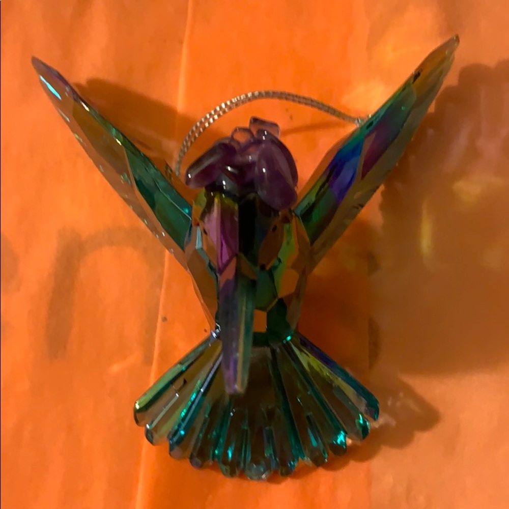 Beautiful Amethyst Iridescent Hummingbird Ornament - Picture 2 of 9
